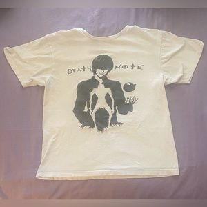 black and white death note shirt
